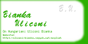 bianka ulicsni business card